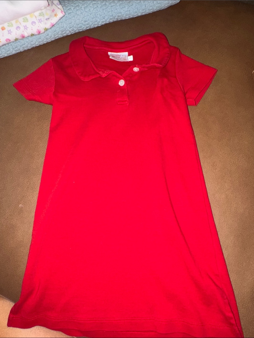 Little English Red Polo Dress Top
